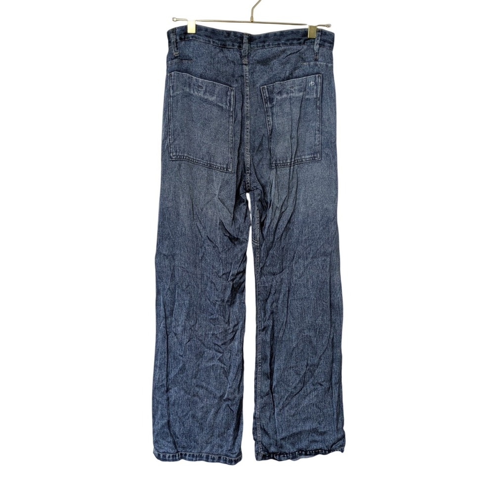 Rag & Bone Miramar Satin Logan Carpenter Pants Women's 26 Blue Avalon Hemmed - Picture 5 of 11